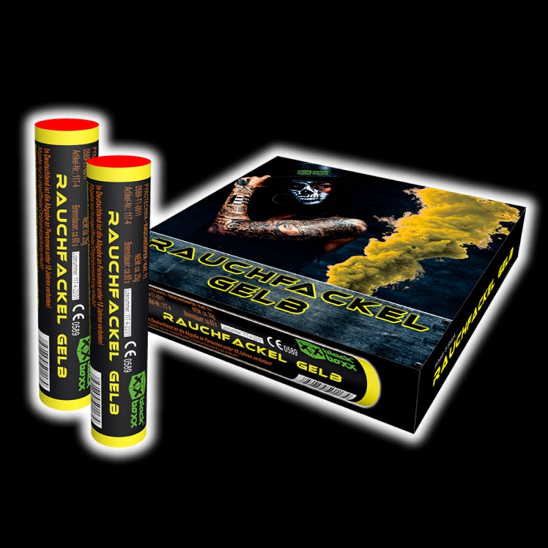 Blackboxx Rauchfackel Gelb, 5er Pack
