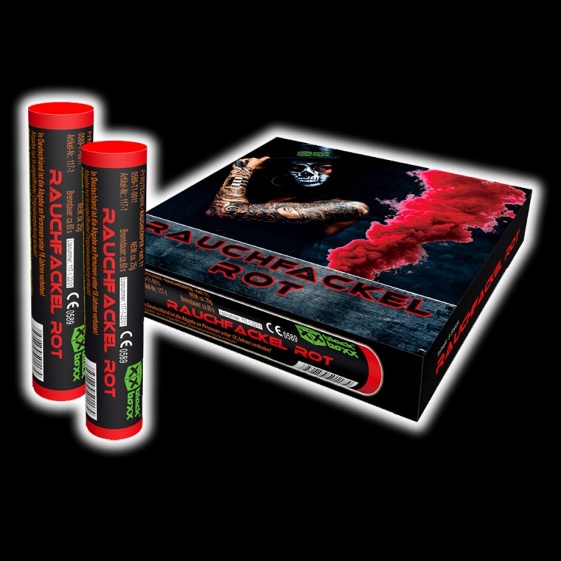 Blackboxx Rauchfackel Rot, 5er Pack